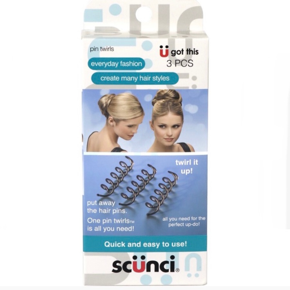 Scunci Pin Twirls Spirals - 3 pack